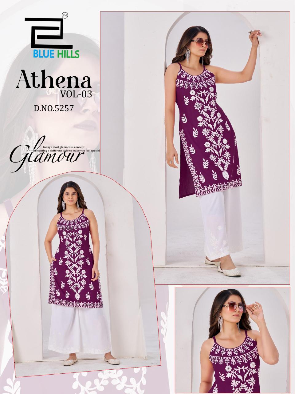 Blue Hills Athena Vol 3 catalog sleevlees kurtis
