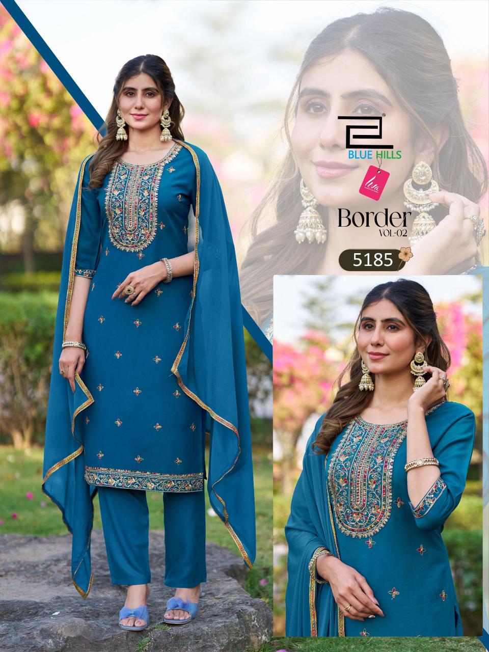 Blue Hills Border vol 2 catalog best designer kurtis wholesaler in india