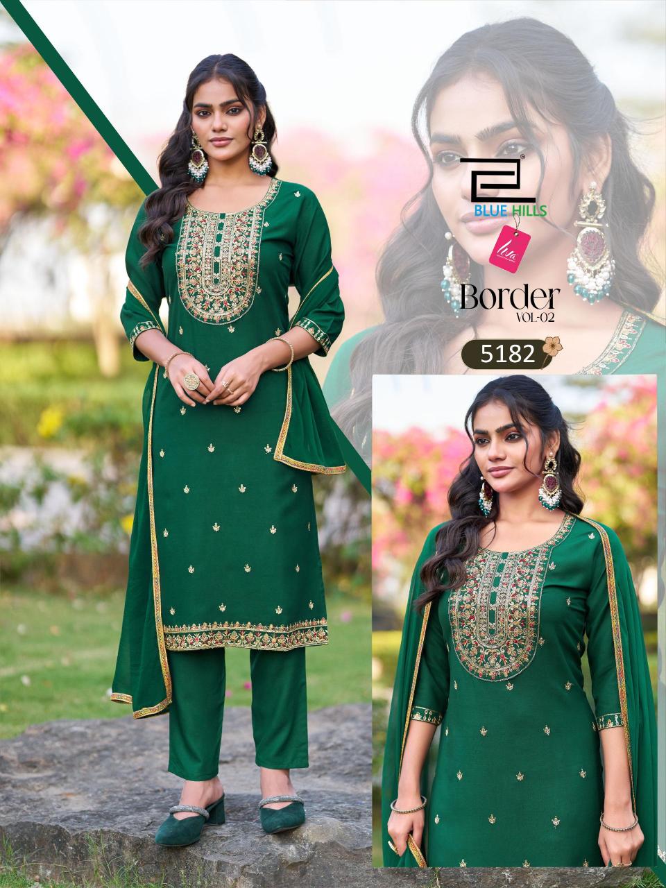 Blue Hills Border vol 2 catalog best designer kurtis wholesaler in india