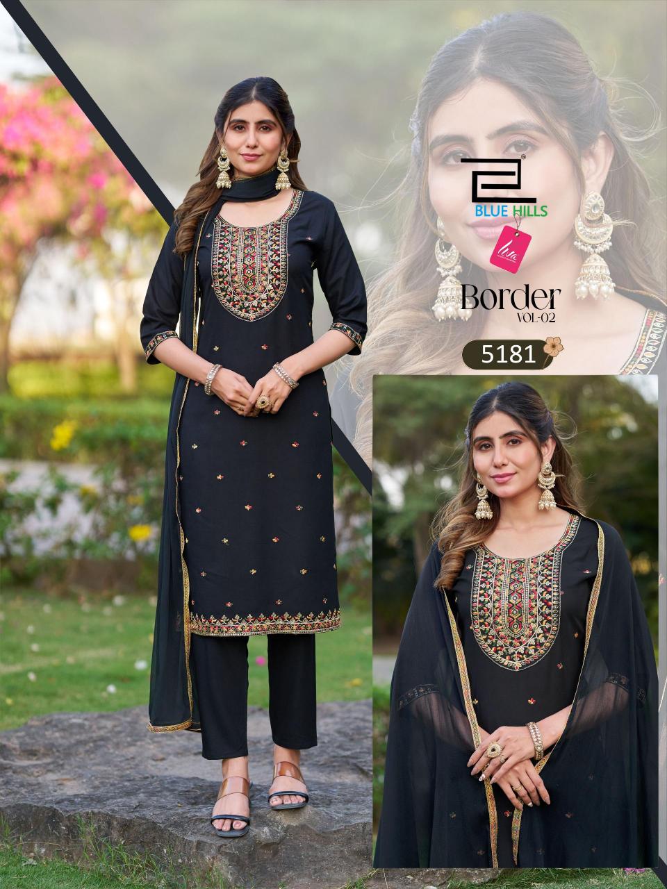 Blue Hills Border vol 2 catalog best designer kurtis wholesaler in india