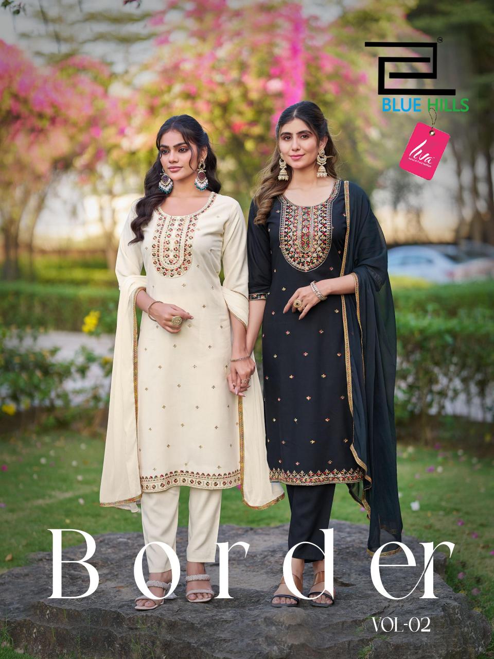 Blue Hills Border vol 2 catalog best designer kurtis wholesaler in india