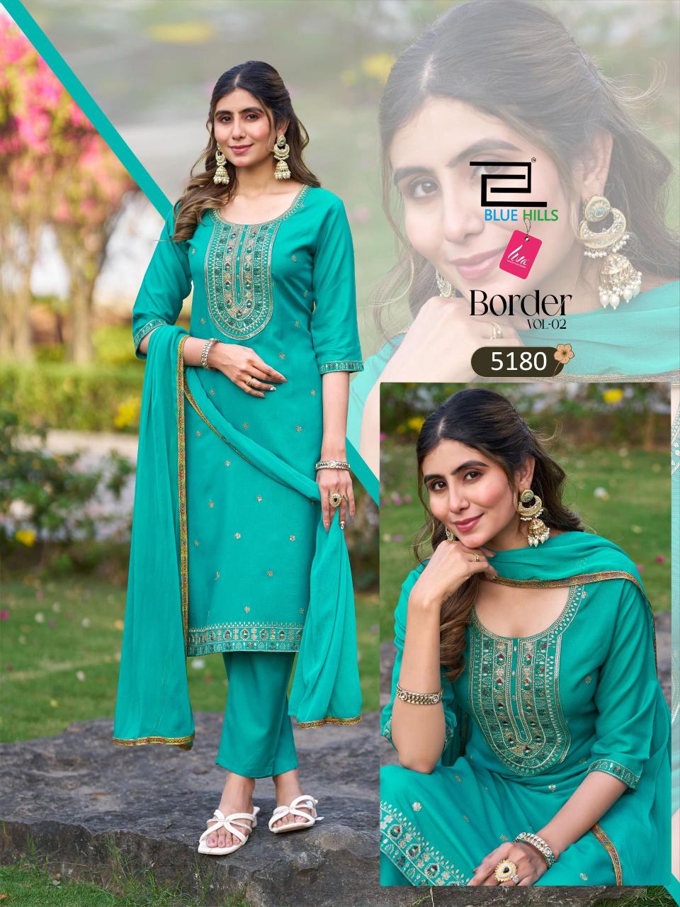 Blue Hills Border vol 2 catalog best designer kurtis wholesaler in india