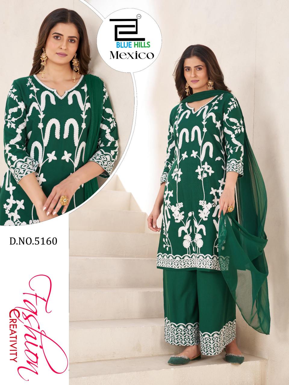 Blue Hills Mexico catalog kurti with pant wholesale