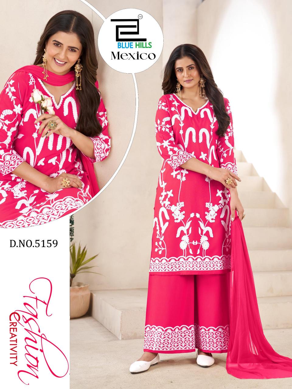 Blue Hills Mexico catalog kurti with pant wholesale