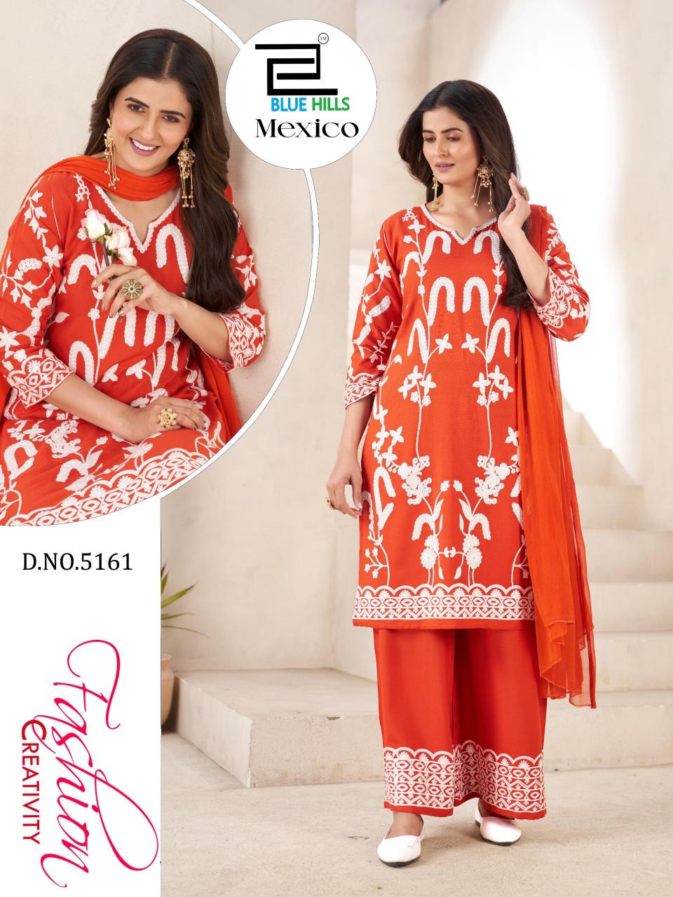 Blue Hills Mexico catalog kurti with pant wholesale