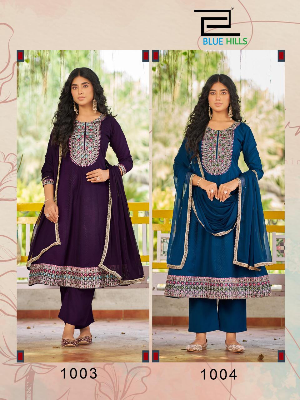 Blue Hills Mumtaz vol 10 catalog rayon anarkali kurtis wholesale in mumbai