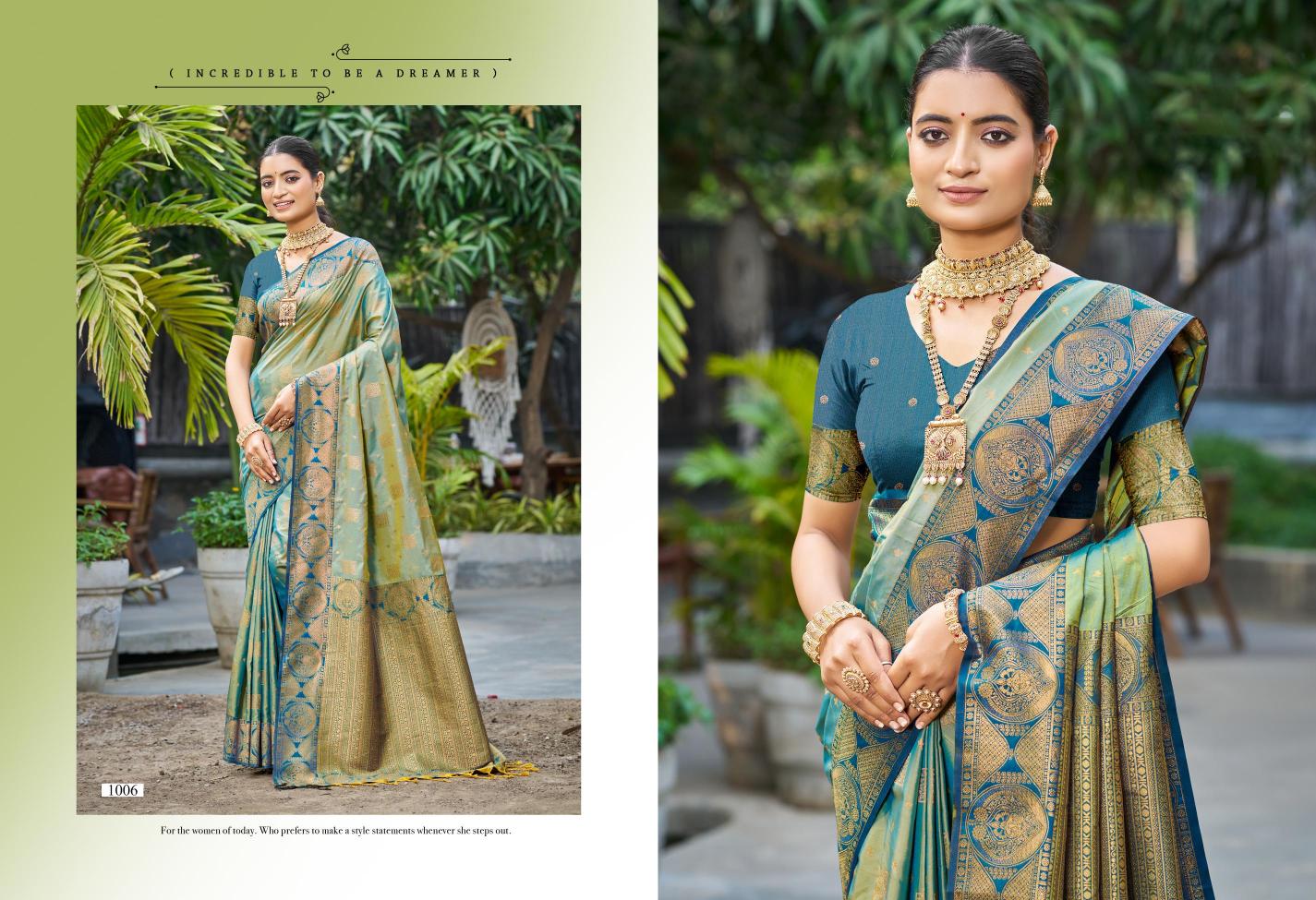 Bunawat - Antilia Silk Sangam Prints SOFT SILK Woven Work Traditional Saree