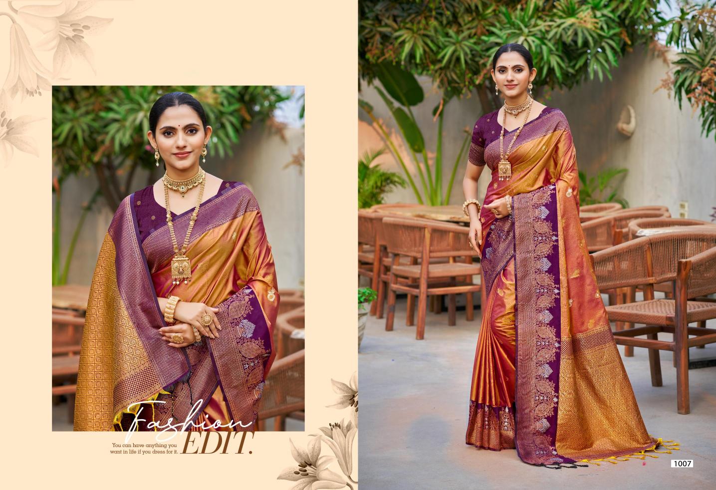 Bunawat - Omkara Sangam Prints SOFT SILK Woven Work Traditional Saree