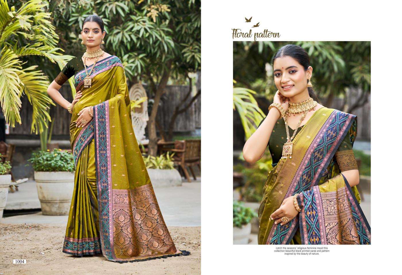 Bunawat - Vantara Silk Sangam Prints SOFT SILK Woven Work Traditional Saree