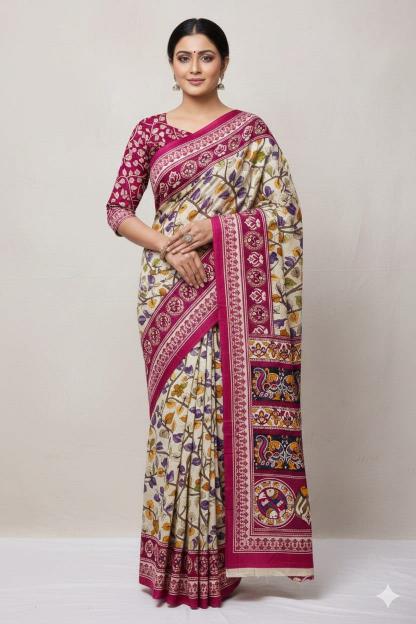 Dazira Kalamkari vol 4 catalog pure cotton sarees wholesale suppliers