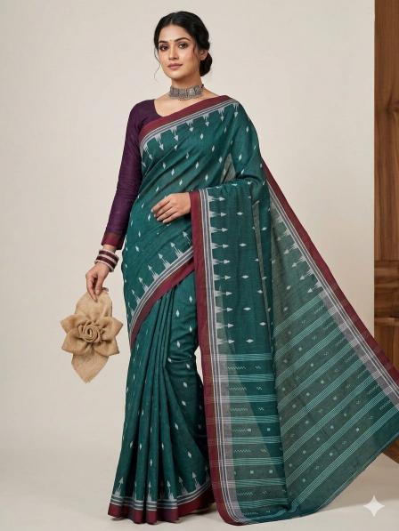 Dazira Pure Musleen Uniform Saree at Wholesale Price ₹830 | Office & Staff Uniform Saree
