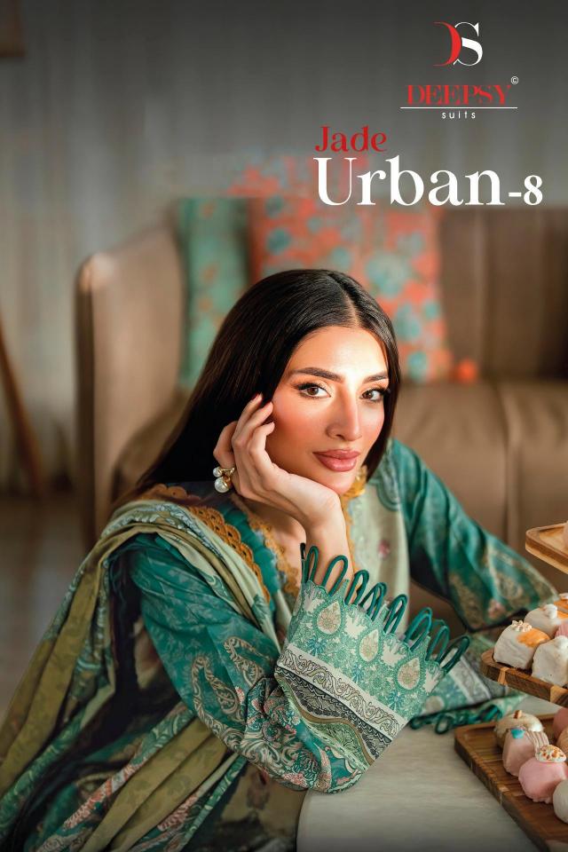 Deepsy Jade Urban 25 Vol 8 catalog Cotton Dupatta wholesale pakistani suits in dubai