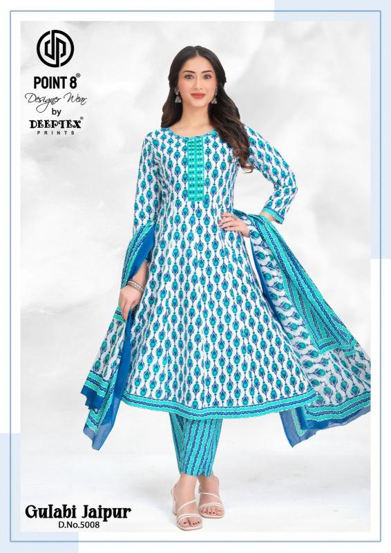 Deeptex Gulabi Jaipur Vol-5 – Anarkali Style Kurti Pant With Dupatta - Wholesale Catalog