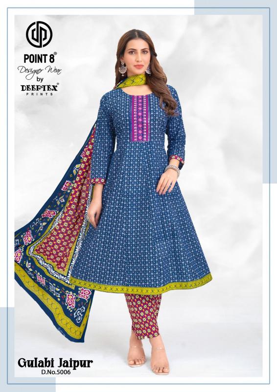 Deeptex Gulabi Jaipur Vol-5 – Anarkali Style Kurti Pant With Dupatta - Wholesale Catalog