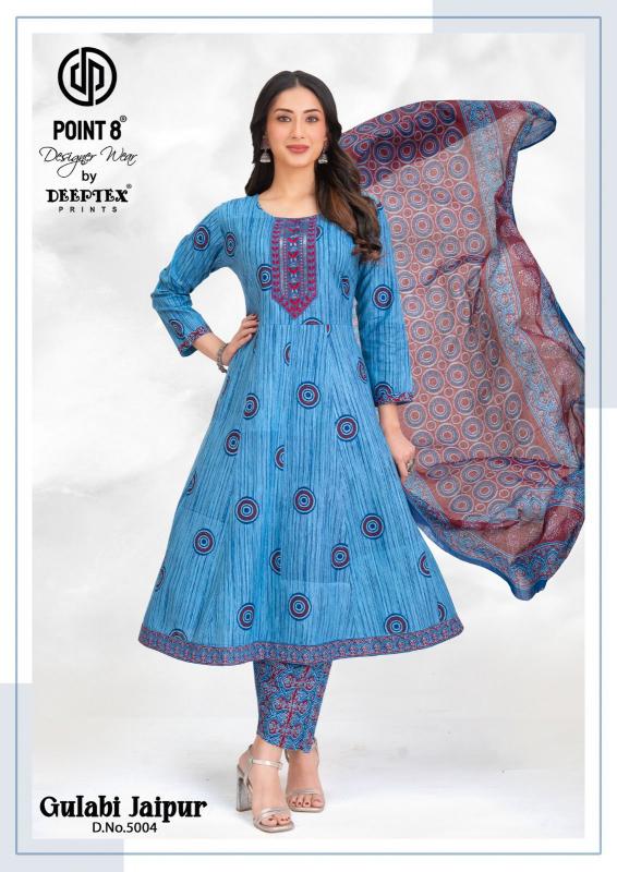 Deeptex Gulabi Jaipur Vol-5 – Anarkali Style Kurti Pant With Dupatta - Wholesale Catalog