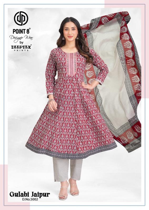 Deeptex Gulabi Jaipur Vol-5 – Anarkali Style Kurti Pant With Dupatta - Wholesale Catalog