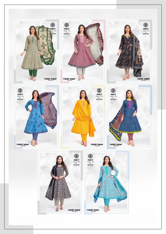Deeptex Gulabi Jaipur Vol-5 – Anarkali Style Kurti Pant With Dupatta - Wholesale Catalog