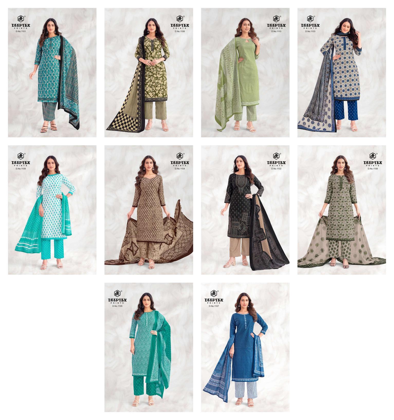 Deeptex Prints Aaliza Vol- 11 – Readymade Kurti Pant With Dupatta - Wholesale Catalog