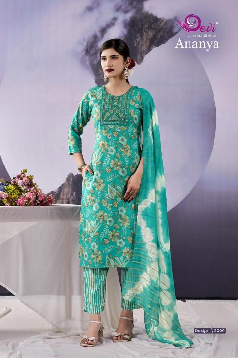 Devi Ananya Vol-3 – Kurti Pant With Dupatta - Wholesale Catalog