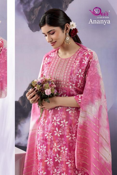 Devi Ananya Vol-3 – Kurti Pant With Dupatta - Wholesale Catalog