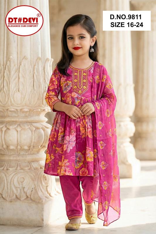 Dt Devi Bhumi vol 5 9811 catalog hyderabad wholesale party kids wear
