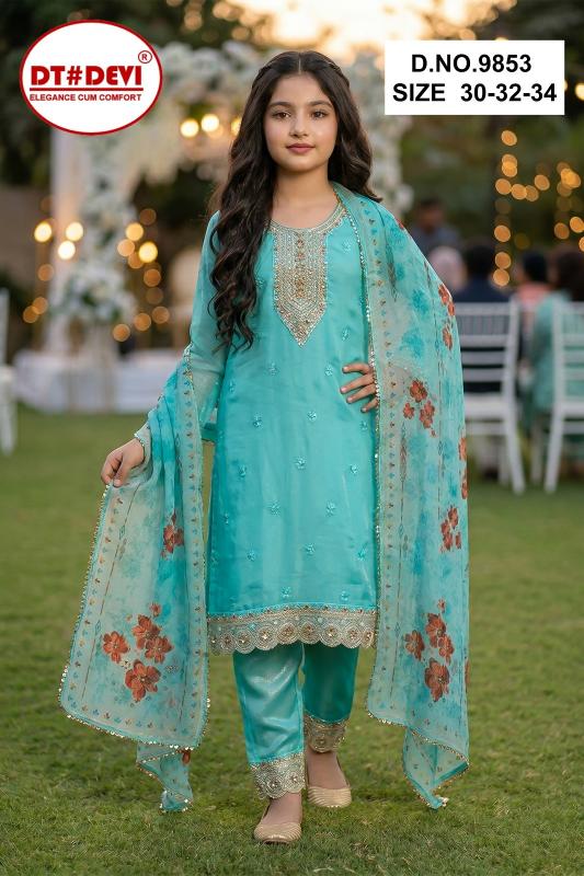 Dt Devi Visha vol 1 9853 catalog kids wear wholesale salem