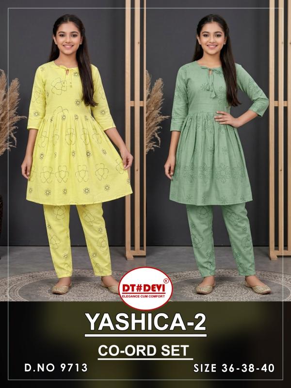 Dt Devi Yashica vol 2 9713 catalog kids wear wholesale cucumber brand wholesale