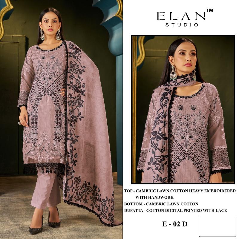 Elan E 02 catalog pakistani suits wholesale dealers in delhi