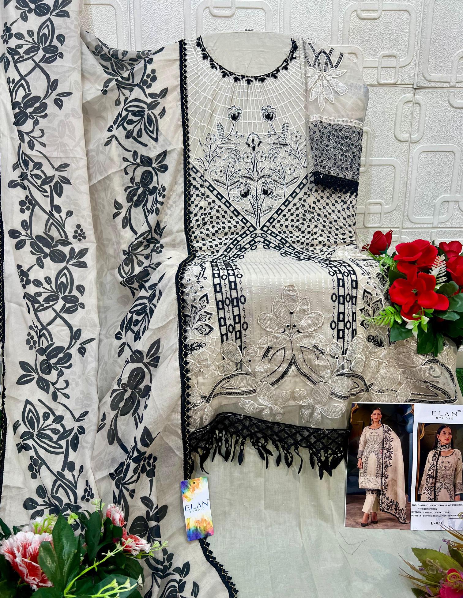 Elan E 02 catalog pakistani suits wholesale dealers in delhi