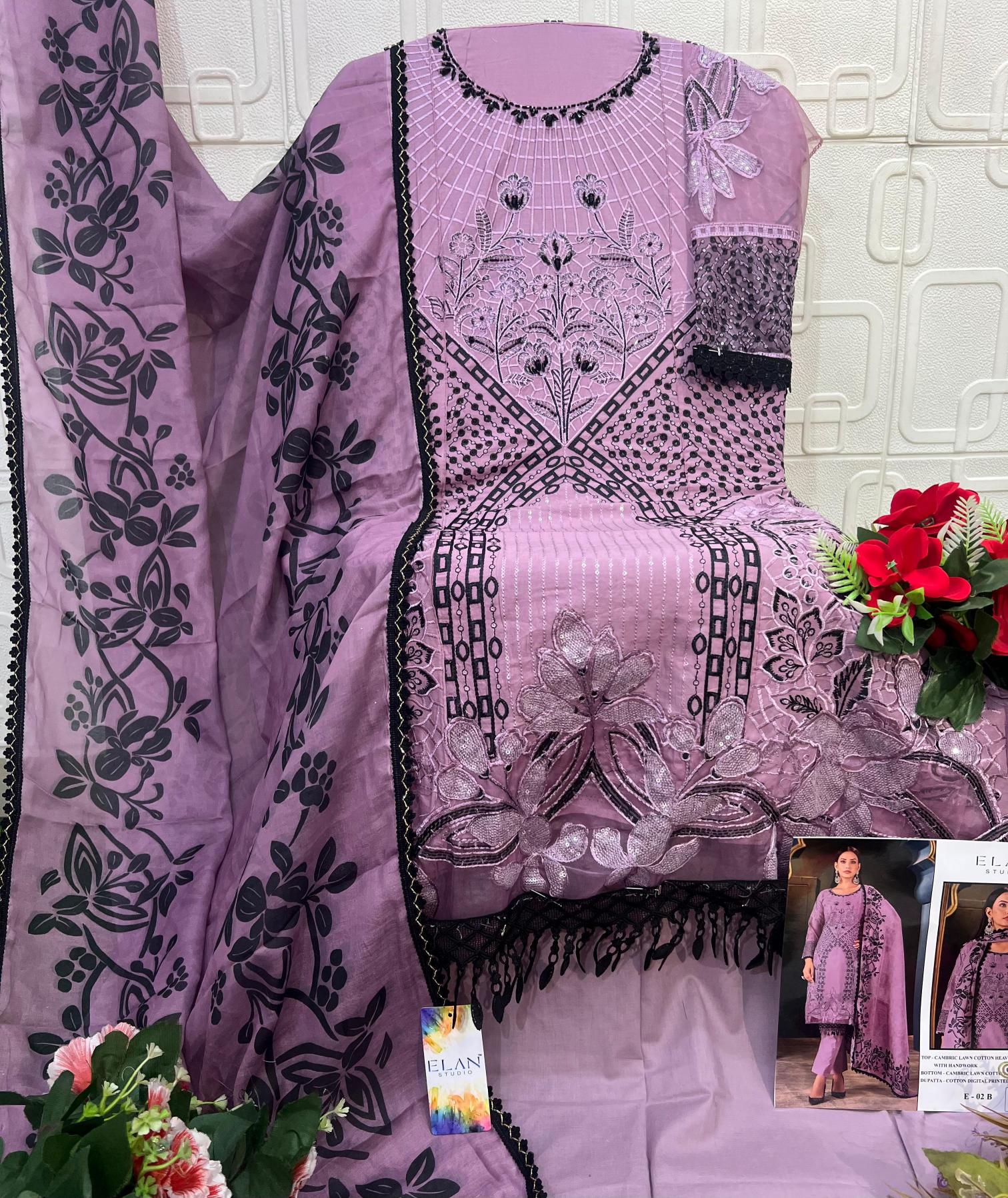 Elan E 02 catalog pakistani suits wholesale dealers in delhi