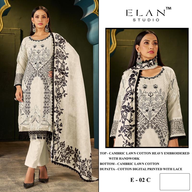 Elan E 02 catalog pakistani suits wholesale dealers in delhi