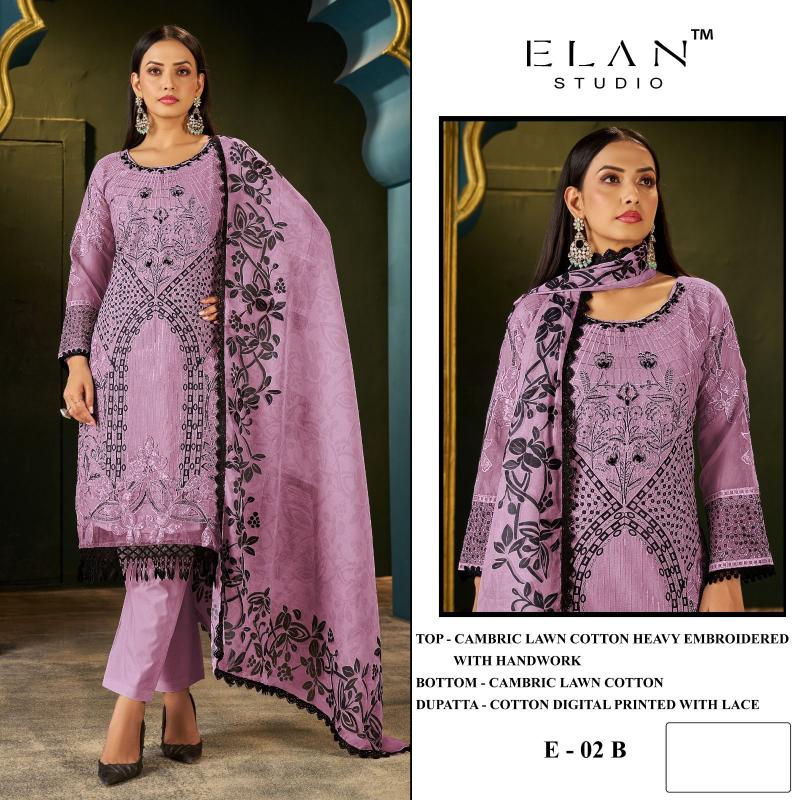 Elan E 02 catalog pakistani suits wholesale dealers in delhi