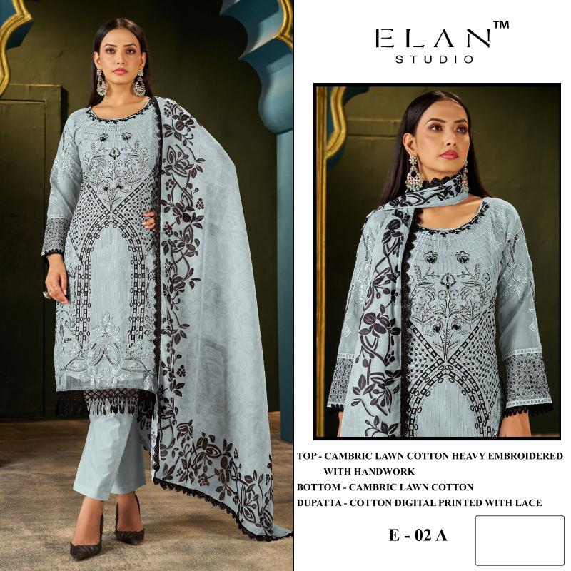 Elan E 02 catalog pakistani suits wholesale dealers in delhi