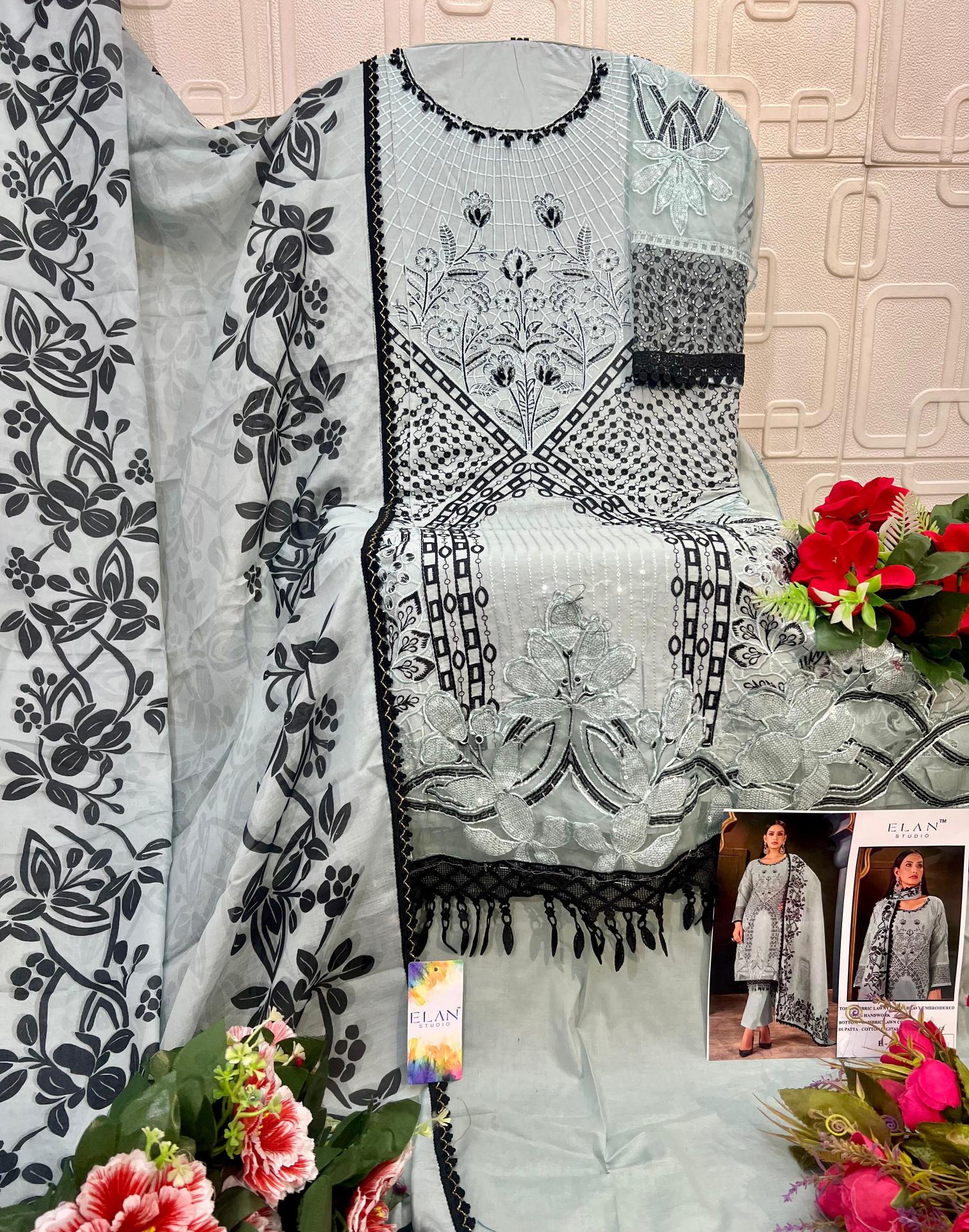 Elan E 02 catalog pakistani suits wholesale dealers in delhi