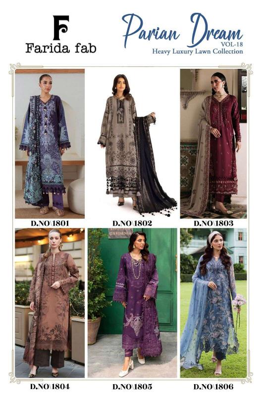 Farida fab Parian Dream Vol- 18 – Karachi Readymade Kurti Pant With Dupatta - Wholesale Catalog