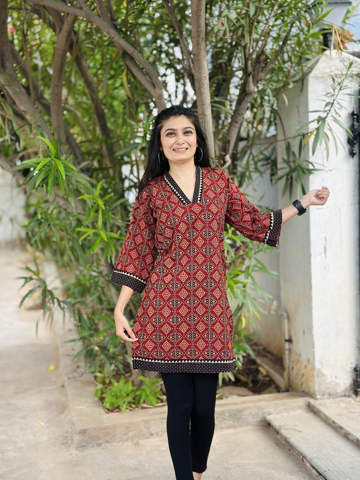 Felocity cotton Ajrakh vol 4 catalog aarvi kurtis wholesale