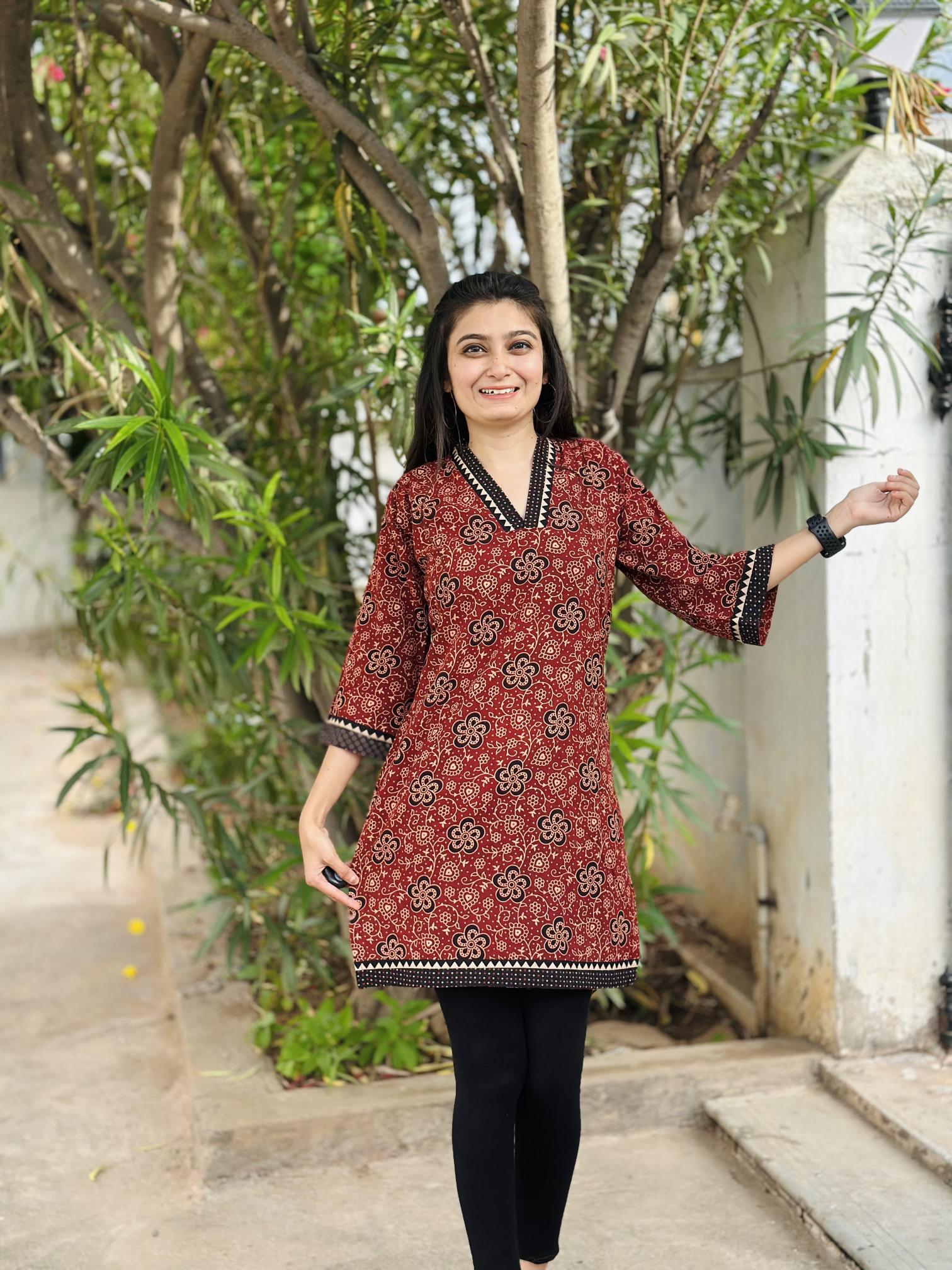 Felocity cotton Ajrakh vol 4 catalog aarvi kurtis wholesale