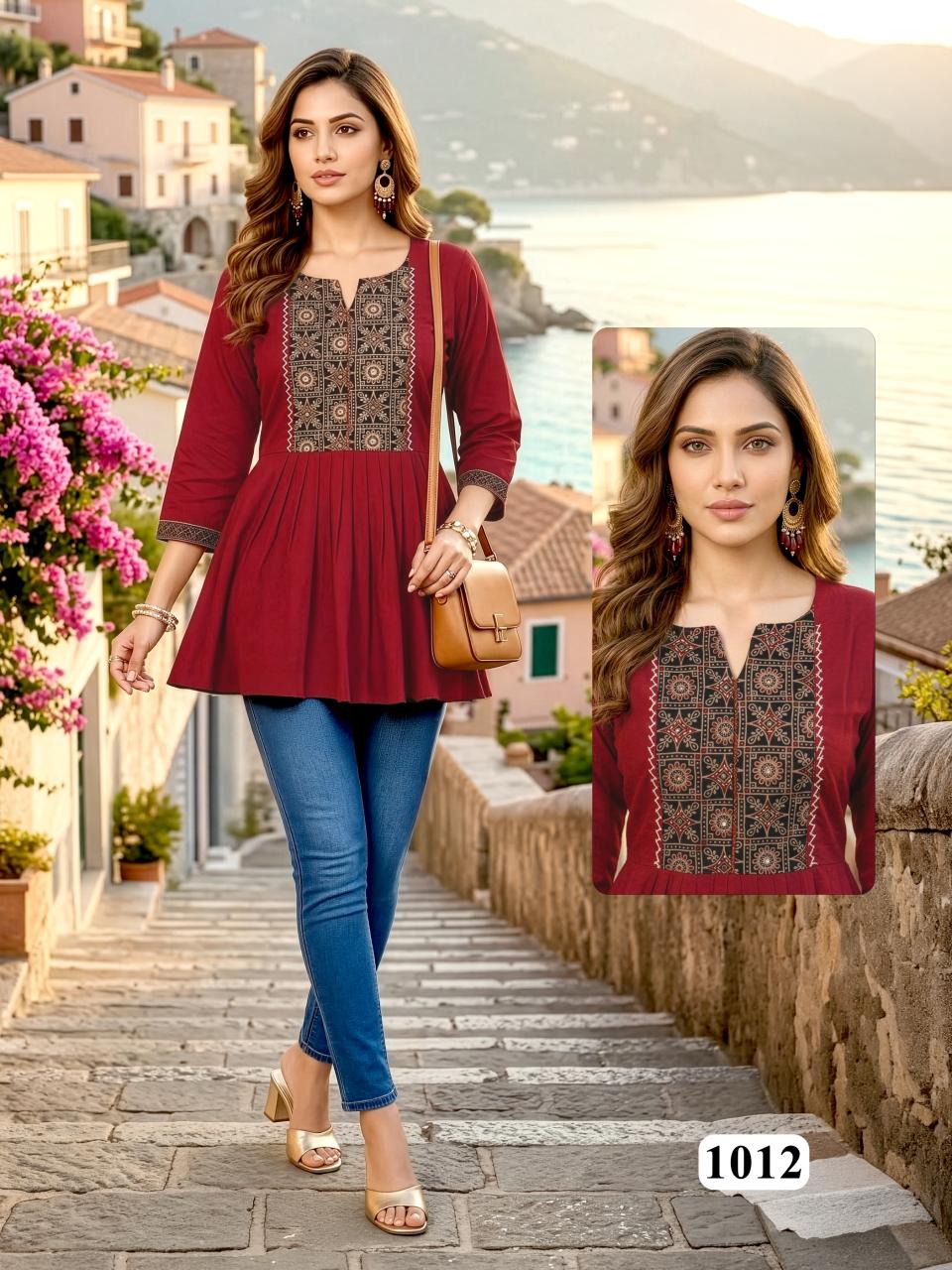 Felocity Cotton vol 174 catalog wholesaler tops kurtis surat