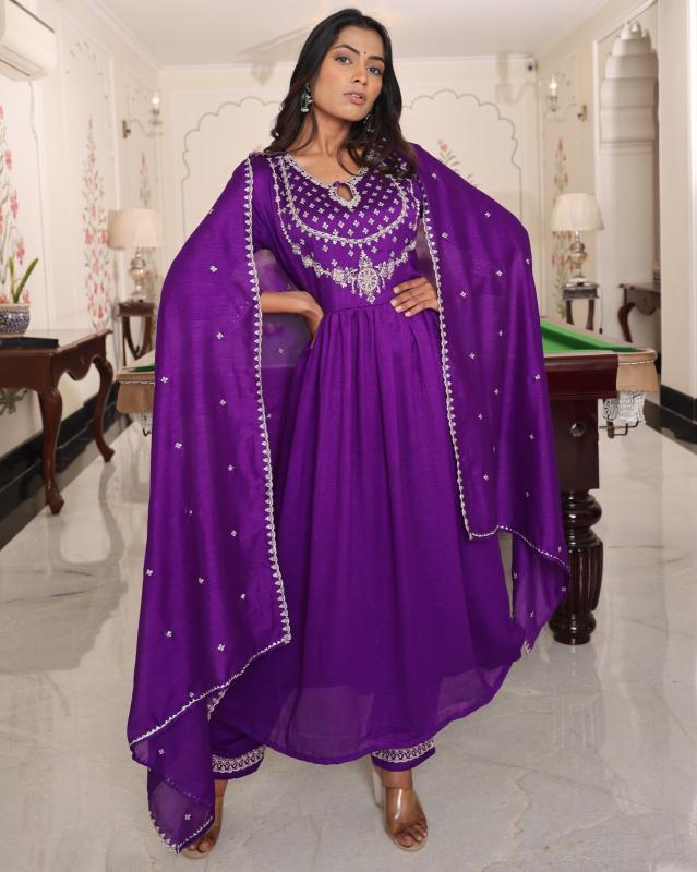 Felocity Purple Hit catalog party kurtis wholesale