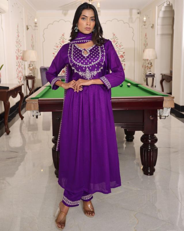 Felocity Purple Hit catalog party kurtis wholesale