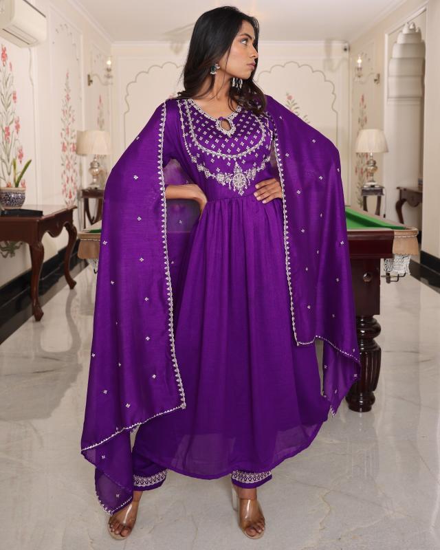 Felocity Purple Hit catalog party kurtis wholesale