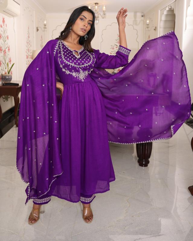 Felocity Purple Hit catalog party kurtis wholesale