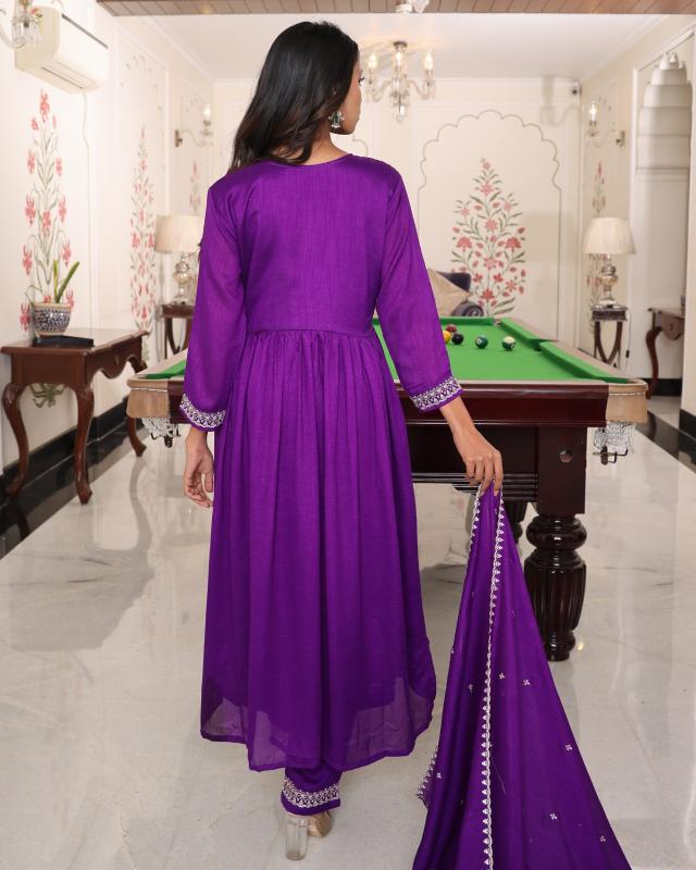 Felocity Purple Hit catalog party kurtis wholesale