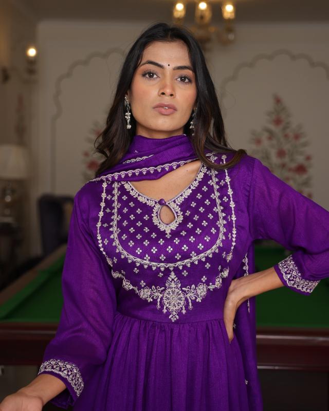 Felocity Purple Hit catalog party kurtis wholesale