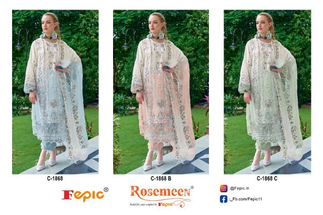 Fepic Rosemeen 1868 catalog wholesale pakistani suits near me