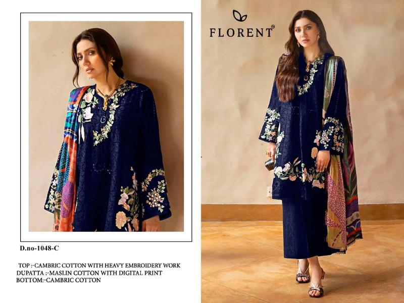 Florent D No 1048 A To F catalog pakistani suits wholesale in india