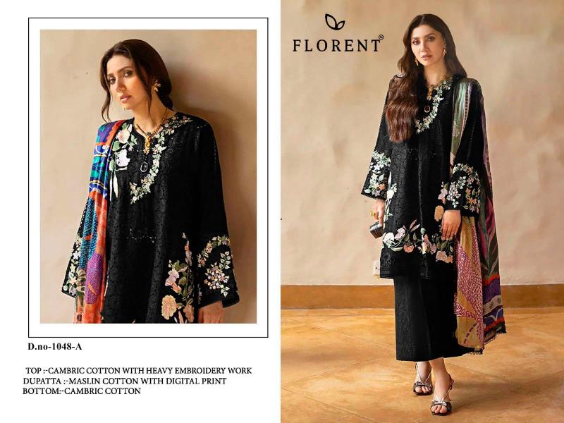 Florent D No 1048 A To F catalog pakistani suits wholesale in india