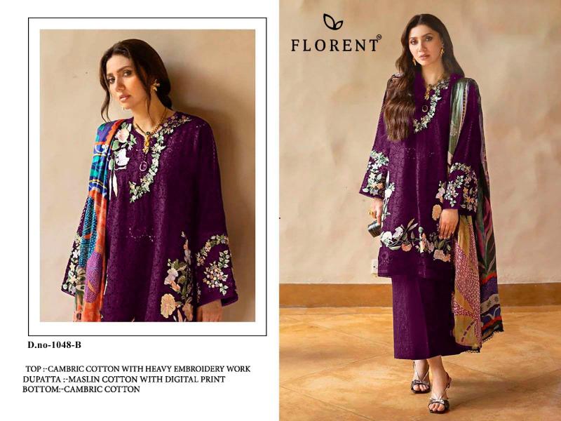 Florent D No 1048 A To F catalog pakistani suits wholesale in india