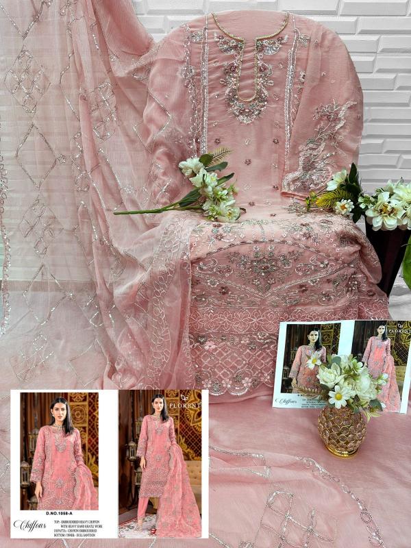 Florent D No 1058 A To D catalog pakistani suits wholesalers in chandni chowk
