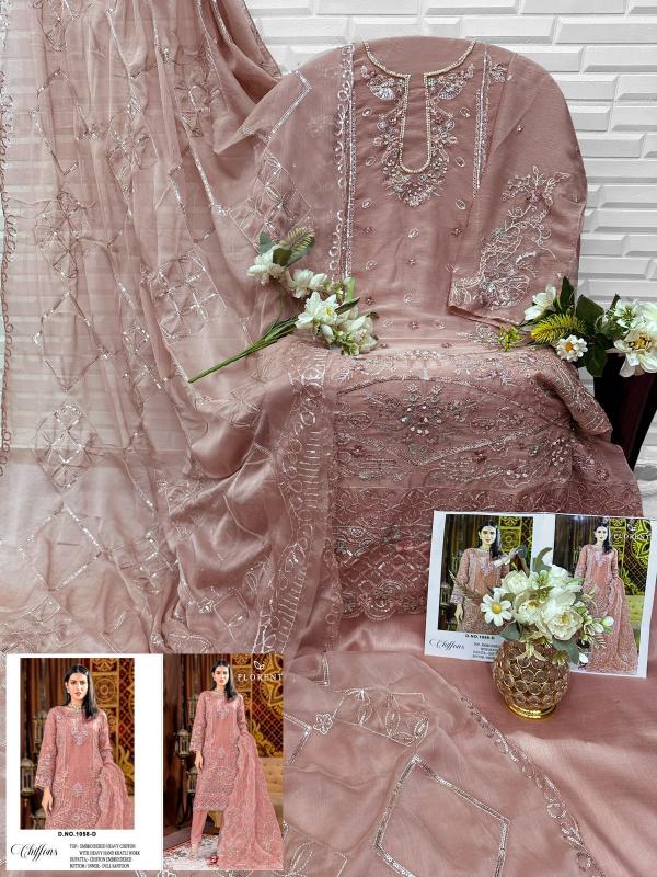 Florent D No 1058 A To D catalog pakistani suits wholesalers in chandni chowk